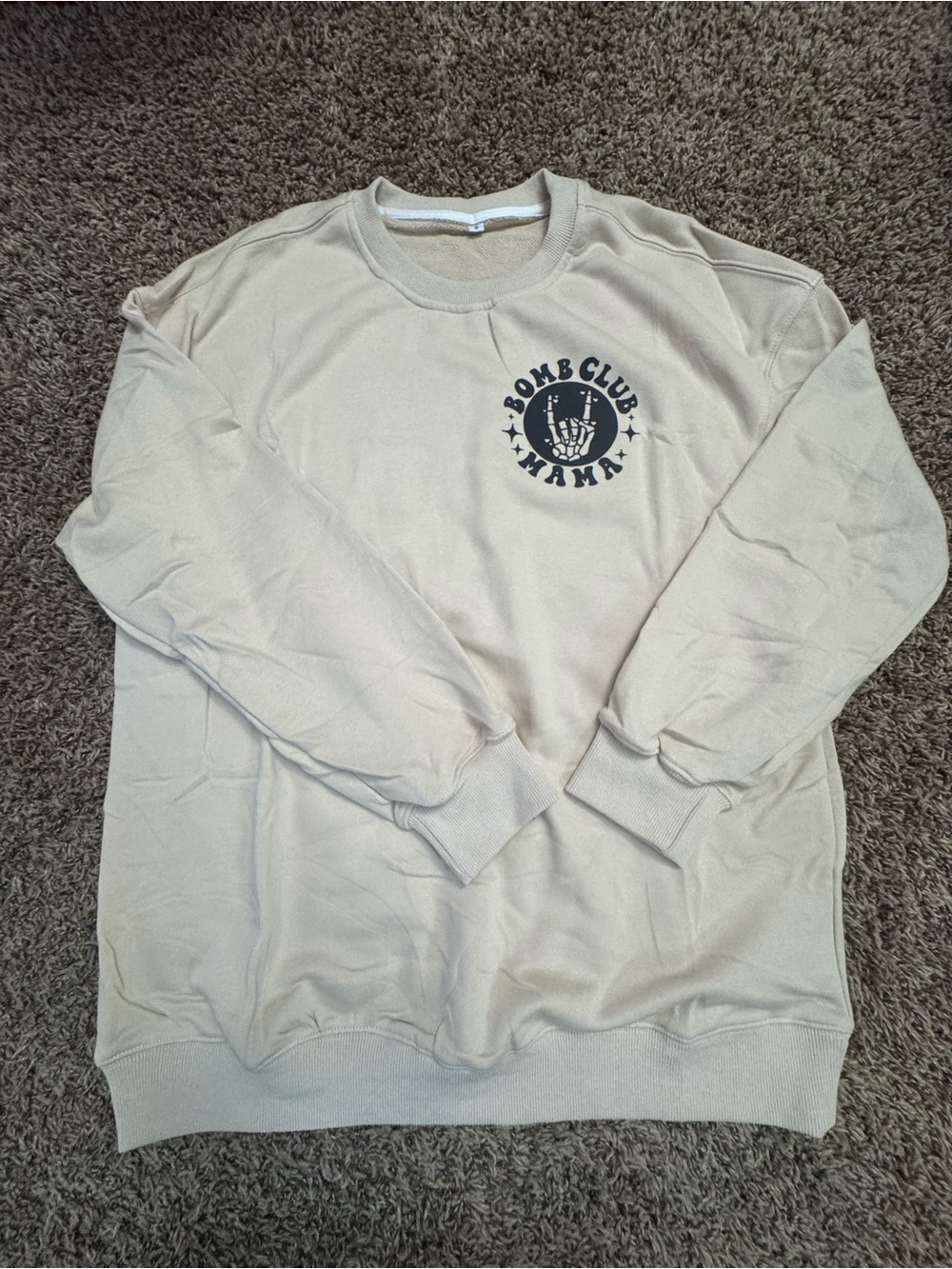 Women’s Crewneck Sweater in Light Beige